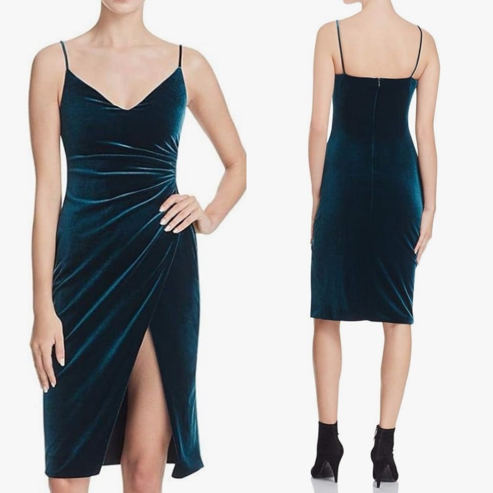 Black Halo Bowery Velvet Dress